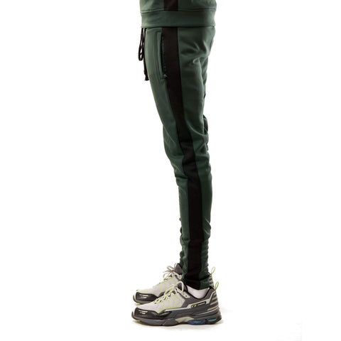 Track Pants - Hunter Green & Black - Rebel Minds