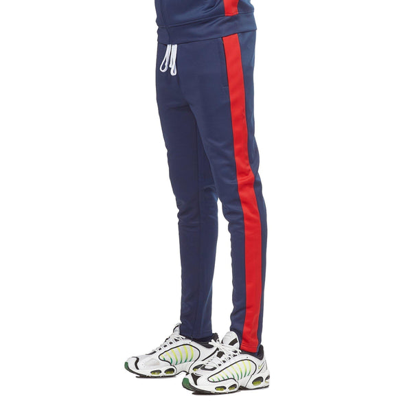 Blue and red track pants discount