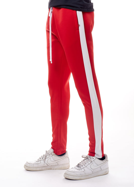 Track Pants - Red & White - Rebel Minds