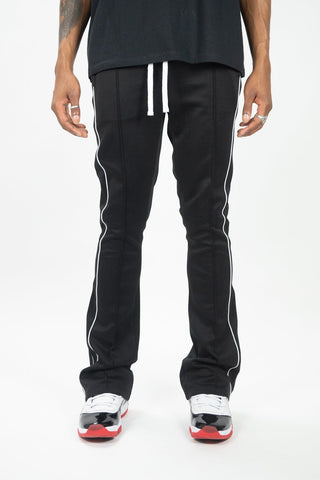 Track Stacked Pants - Black - Rebel Minds