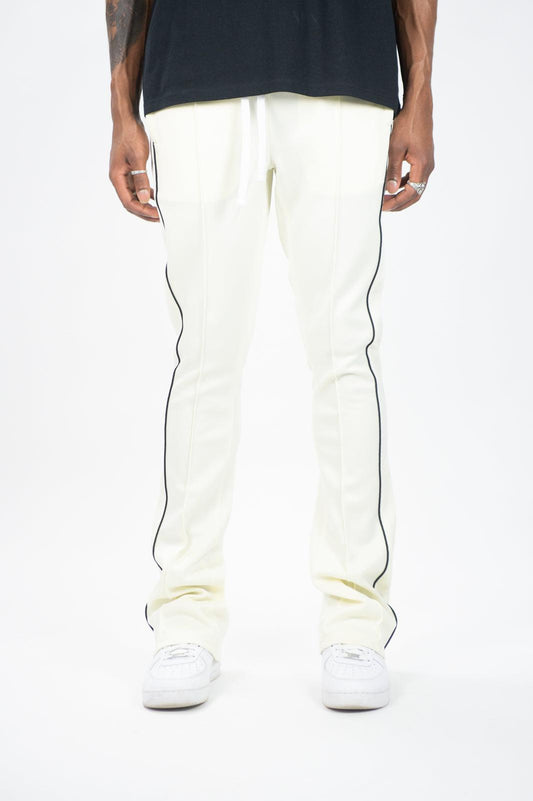 Track Stacked Pants - Cream - Rebel Minds