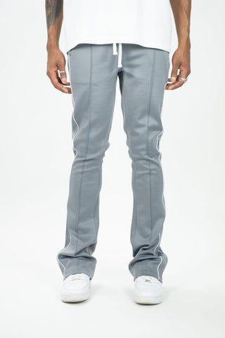 Track Stacked Pants - Grey - Rebel Minds