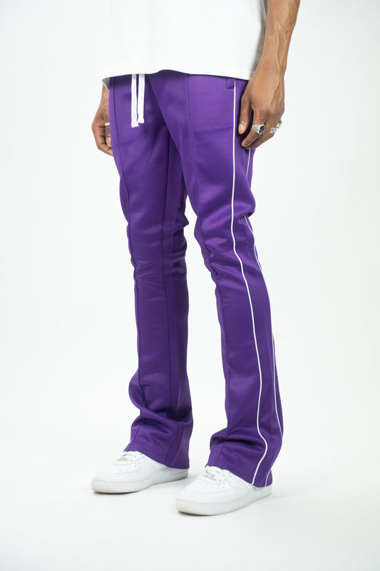 Track Stacked Pants - Purple - Rebel Minds