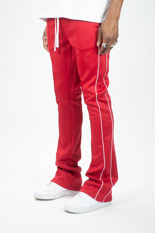 Track Stacked Pants - Red - Rebel Minds