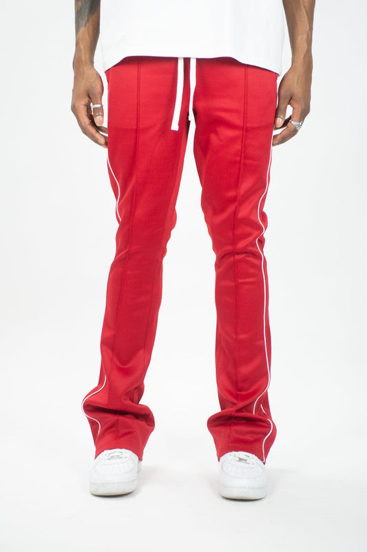 Track Stacked Pants - Red - Rebel Minds