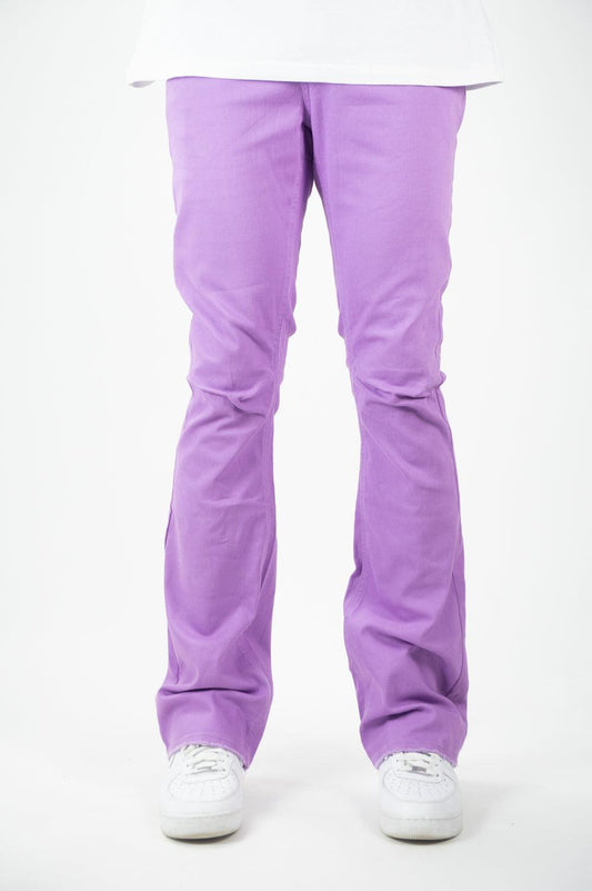 Twill Stacked Pants - Lavender - Rebel Minds