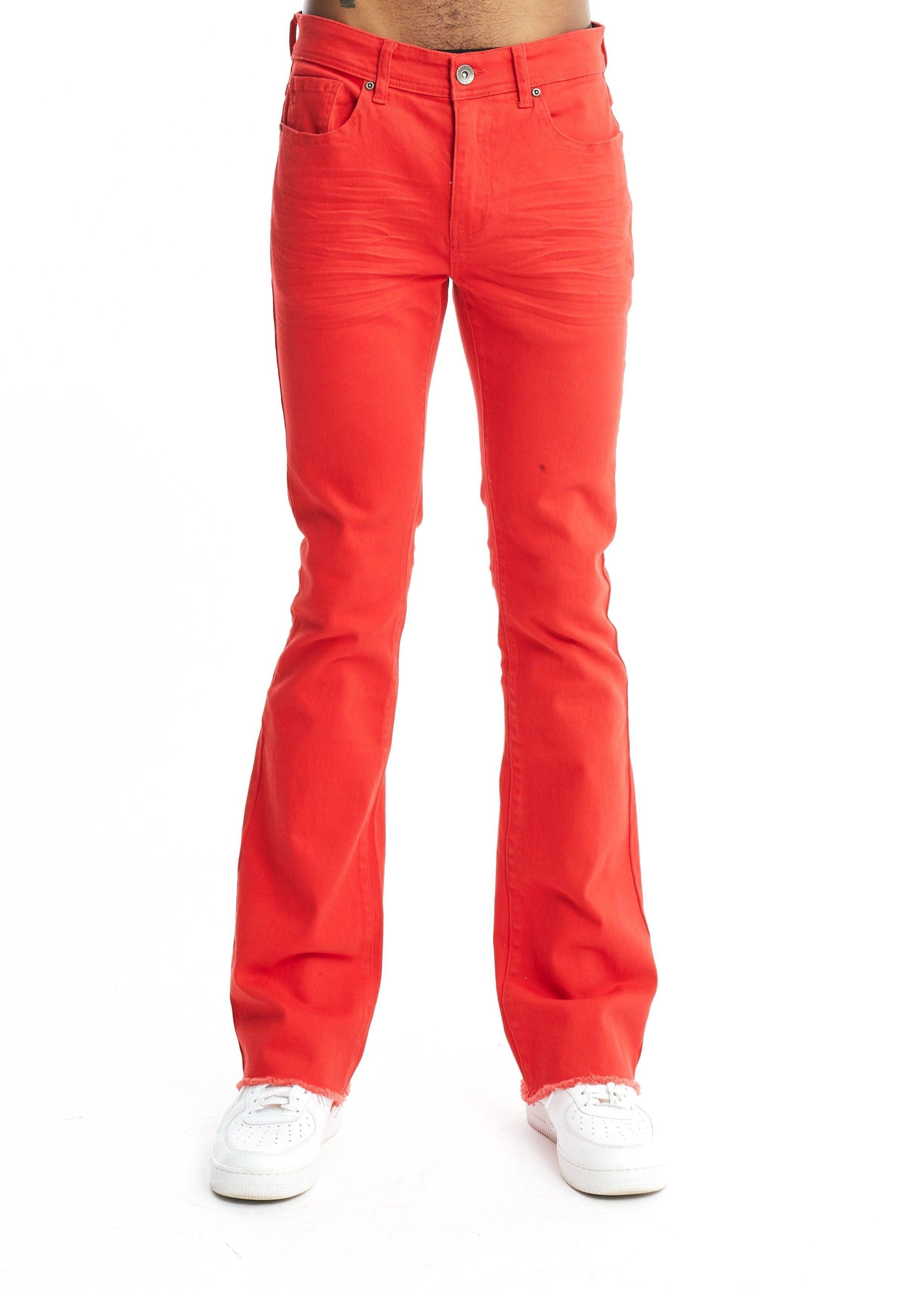 Twill Stacked Pants - Red - Rebel Minds