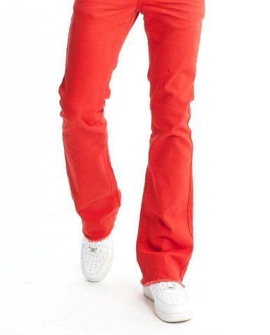 Twill Stacked Pants - Red - Rebel Minds