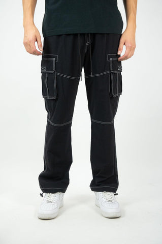 Utility Pants w/ Contrast Thread - Black - Rebel Minds