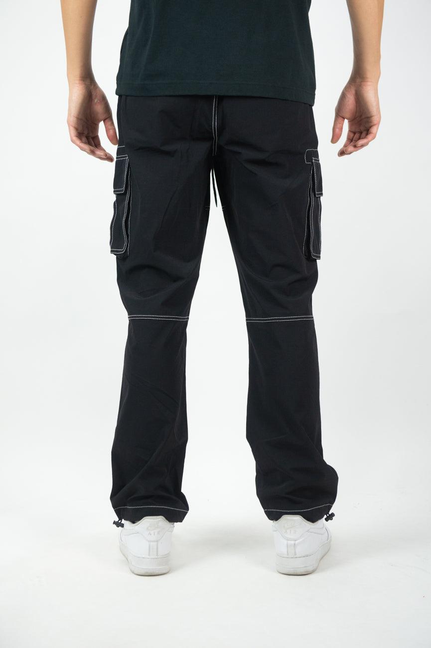 Utility Pants w/ Contrast Thread - Black - Rebel Minds