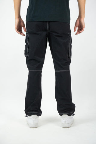 Utility Pants w/ Contrast Thread - Black - Rebel Minds