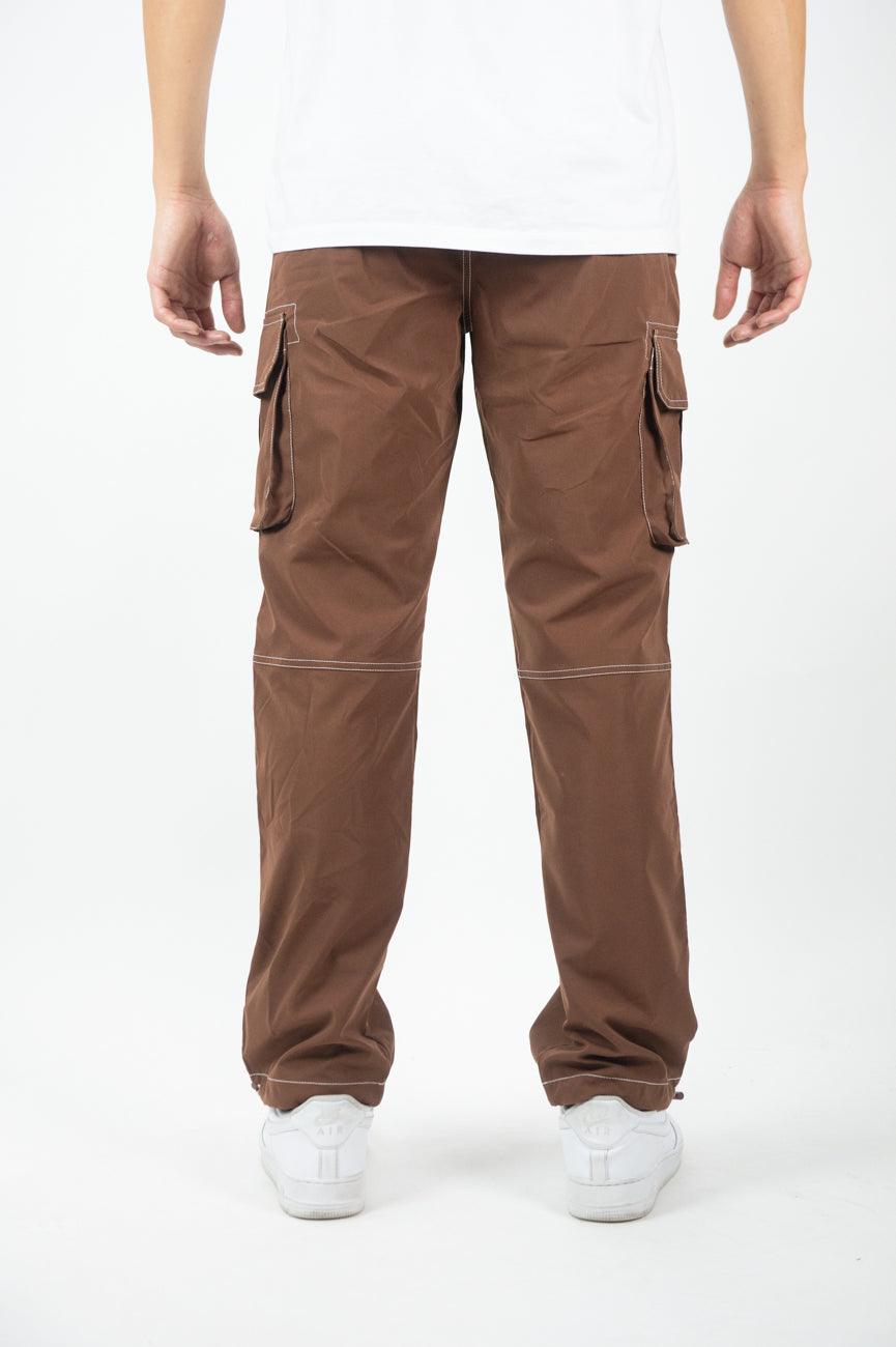 Utility Pants w/ Contrast Thread - Brown - Rebel Minds